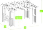 Yardistry 10x14 Madison Cedar Pergola with Removable Snap-on Sunshade, Timber Gray Wood Stain Visit the Yardistry Store - Image 9