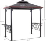 YWMLFZ Outside Porch Pergola Canopy W/ 6 Hooks for Utensils & Venting Roof，for Outdoor BBQ and Enjoy A Party - Image 3