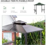 YWMLFZ Outside Porch Pergola Canopy W/ 6 Hooks for Utensils & Venting Roof，for Outdoor BBQ and Enjoy A Party - Image 6