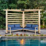 YWMLFZ 9x9 FT Solid Wood Pergola with Corner Seating and Table, Outdoor Patio with Cushioned Sofa - Image 3