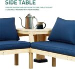 YWMLFZ 9x9 FT Solid Wood Pergola with Corner Seating and Table, Outdoor Patio with Cushioned Sofa - Image 5
