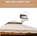 10' X 10' Two-Tier Outdoor Event Canopy Sunshade Gazebo Tent with Mesh Sidewalls - Image 6