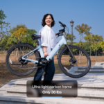 Urtopia Carbon 1 Step-Thru Carbon Fiber Electric Bike – Glacier Blue - Image 3