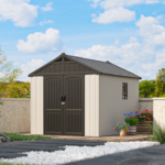 Patiowell 8 ft. x 10 ft. Plastic Outdoor Storage Shed with Floor