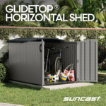 Suncast Glidetop 5 ft. x 7 ft. Horizontal Resin Storage Shed - Image 2