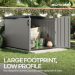 Suncast Glidetop 5 ft. x 7 ft. Horizontal Resin Storage Shed - Image 3
