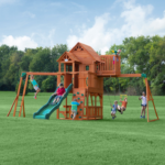 Backyard Discovery Skyfort II Cedar Wooden Swing Set
