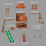 Backyard Discovery Skyfort II Cedar Wooden Swing Set - Image 3