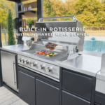 Backyard Discovery Fusion Flame 2 Outdoor Kitchen with 5-Burner Propane Grill, Pizza Oven & Refrigerator - Image 4