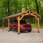 Backyard Discovery Norwood 12.1 ft. x 24.7 ft. Cedar Wood Hardtop Gazebo
