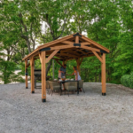 Backyard Discovery Norwood 12.1 ft. x 24.7 ft. Cedar Wood Hardtop Gazebo - Image 3