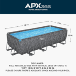 Bestway APX 365 18 ft. x 9 ft. x 52 in. Rectangular Above Ground Pool Set - Image 3