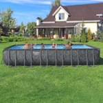 Bestway APX 365 24 ft. x 12 ft. x 52 in. Rectangular Above Ground Pool Set