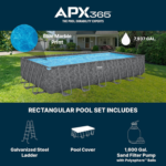 Bestway APX 365 24 ft. x 12 ft. x 52 in. Rectangular Above Ground Pool Set - Image 3
