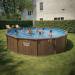Bestway Hydrium 18 ft. x 52 in. Round Steel Wall Above Ground Pool Set