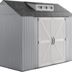 Rubbermaid Extra Large 7 ft. x 10 ft. Resin Outdoor Storage Shed with Floor - Image 2