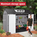 Rubbermaid Extra Large 7 ft. x 10 ft. Resin Outdoor Storage Shed with Floor